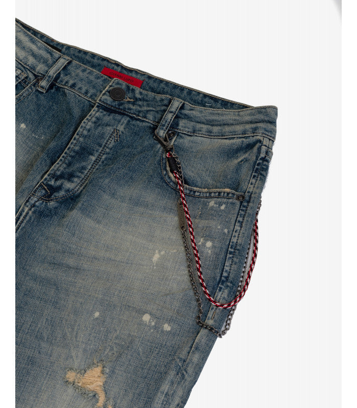 JEANS UOMO GIANNI LUPO Mike carrot cropped fit stone wash