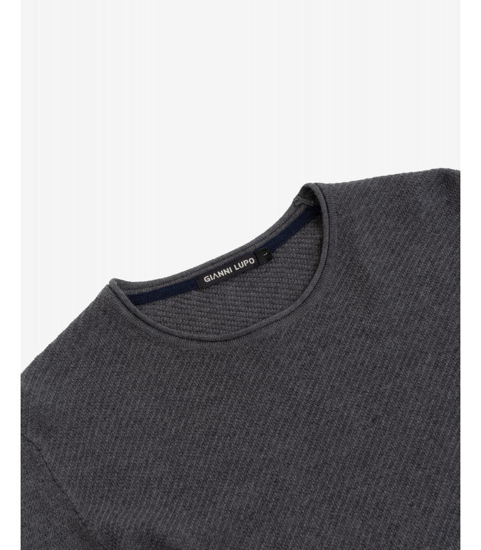 MAGLIA UOMO GIANNI LUPO lavorato con bordi arricciati
