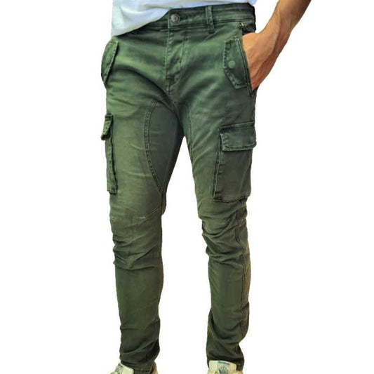 PANTS UOMO GIANNI LUPO Cargo Pants Verde militare