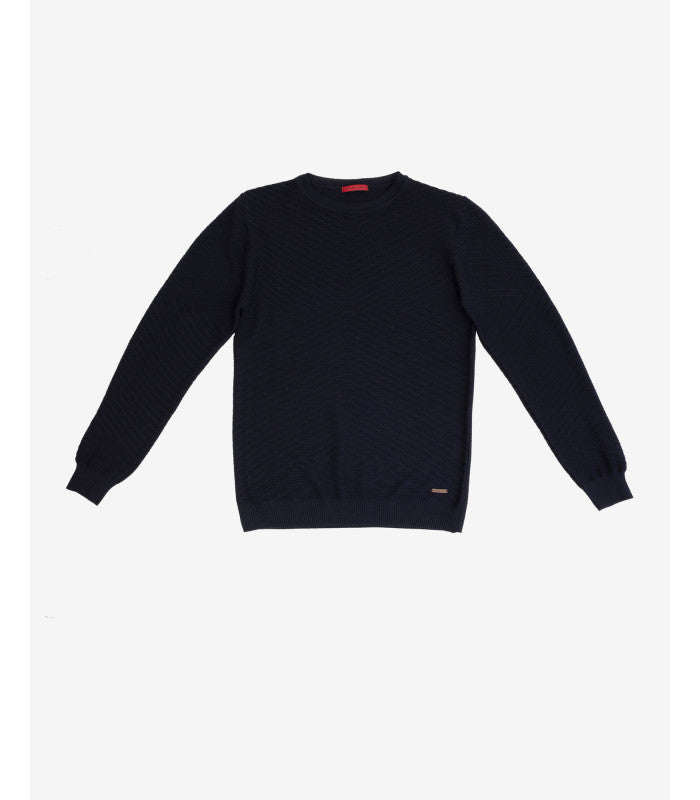 MAGLIA UOMO GIANNI LUPO misto lana con lavorazione geometrica