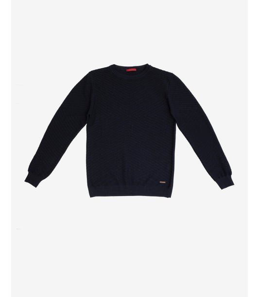 MAGLIA UOMO GIANNI LUPO misto lana con lavorazione geometrica