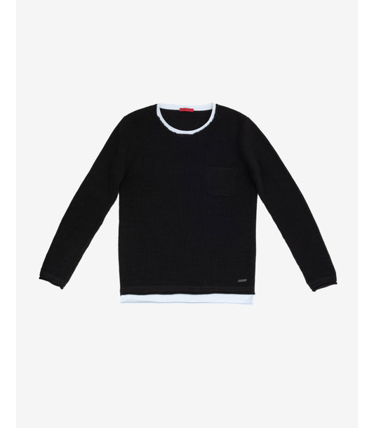MAGLIA UOMO GIANNI LUPO a costa inglese NERO